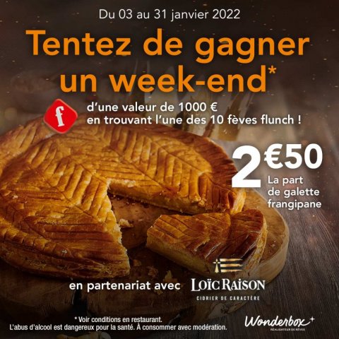Tentez de gagner un week-end d'une valeur de 1 000 € dans votre restaurant Flunch à Vannes 
