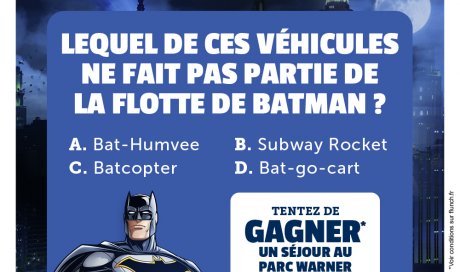 Participez au grand quiz Batman et remportez un menu Batman burger !